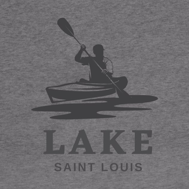 Lake Saint Louis Man in Kayak by Harbor Bend Designs